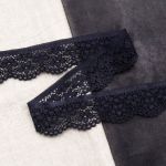 Кружево эластичное (стрейч) 25 мм / 50 метров, черный ирис, К009.025