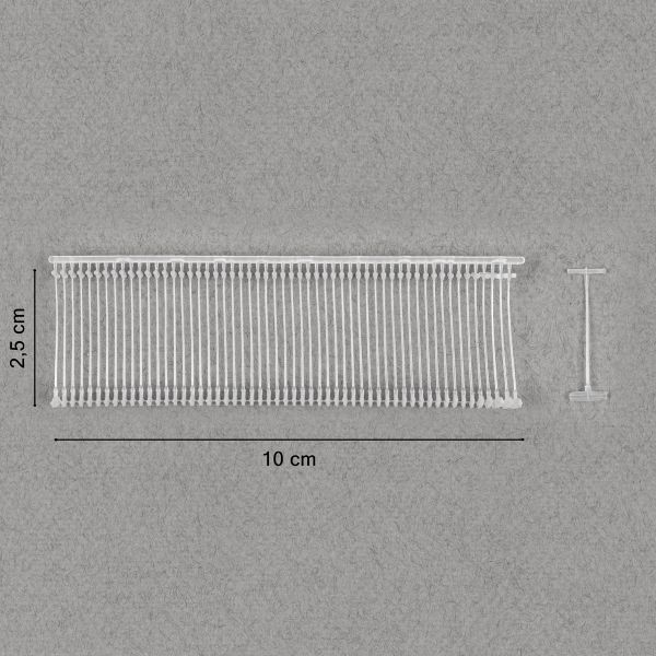 Держатели этикеток к этикет пистолету 25 мм, 5000 шт, прозрачный, Micron TPS-01