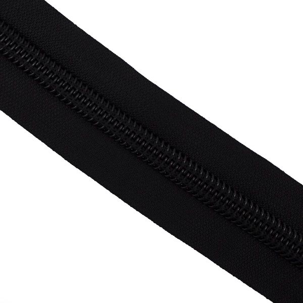 Молния рулонная спираль (витая) Т10 (10 мм) / 100 метров, 580 черный