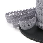 Резинка бельевая (ажурная) 13.5 мм / 50 метров, св.серый, 0313/81