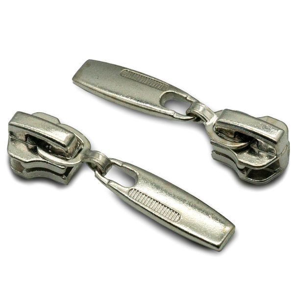 Слайдер (замок) для молнии металл Т5 (5 мм), автомат, никель, N-5569, 20 шт