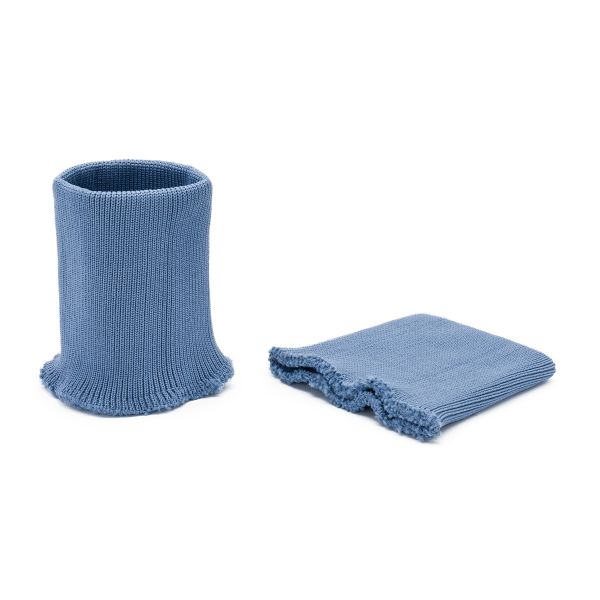 Манжеты трикотажные 9.0х9.5 см, 1 пара, средней плотности 14 кл, 1х1, 8189 джинс