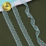 Кружево отделочное в стиле "трикотаж" 12 мм диз. 276, цв.08 мята, уп. 27,4 м