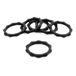 Карабин металл кольцо ⌀32 мм, декоративный, черный матовый, MB_2231, 6 шт