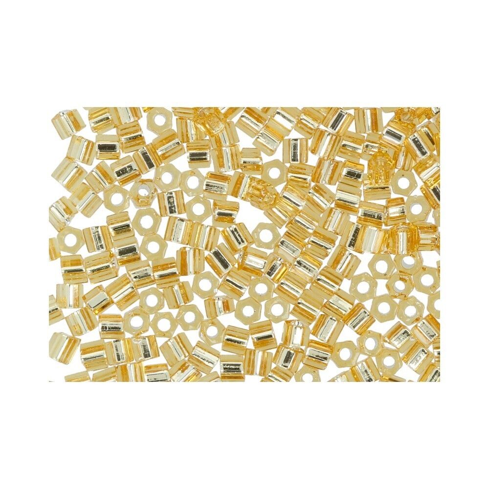 Бисер Toho 11/0 Hexagon 3 (2.2 мм), 25 г (5х5 г), 0022 св.золотистый