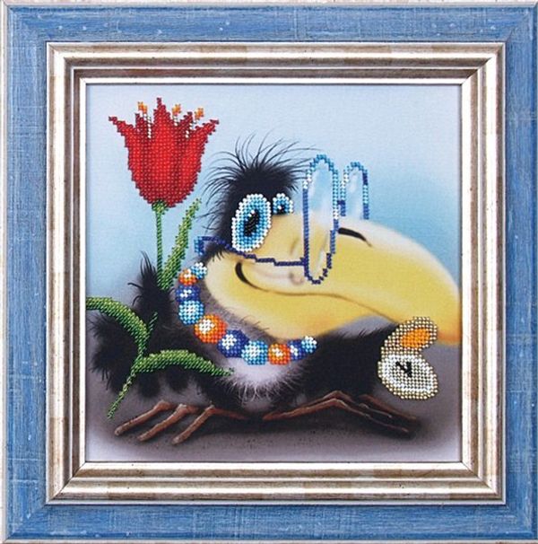 Набор для вышивания бисером Магия канвы, Спешу поздравить 20х20 см