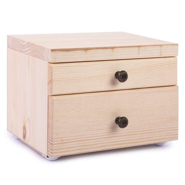 Заготовка деревянная Комод 2 ящика, сосна, 20х15х14 см, ВД-1091 Mr.Carving