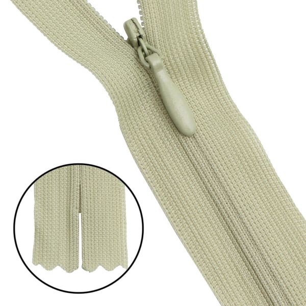 Молния потайная (скрытая) Т3 (3 мм) 1 зам., н/раз., 50 см, оливка, 31289 / 50, 10 шт