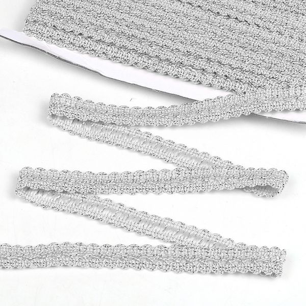 Тесьма отделочная 20 мм, 1-10 цв.серебро уп.13.71м