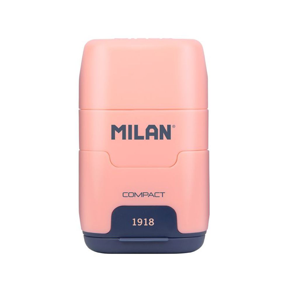 Набор ластик и точилка для карандашей COMPACT + 2 запасных ластика, BYM10140SNCP розовый, Milan, BYM10140SNCP