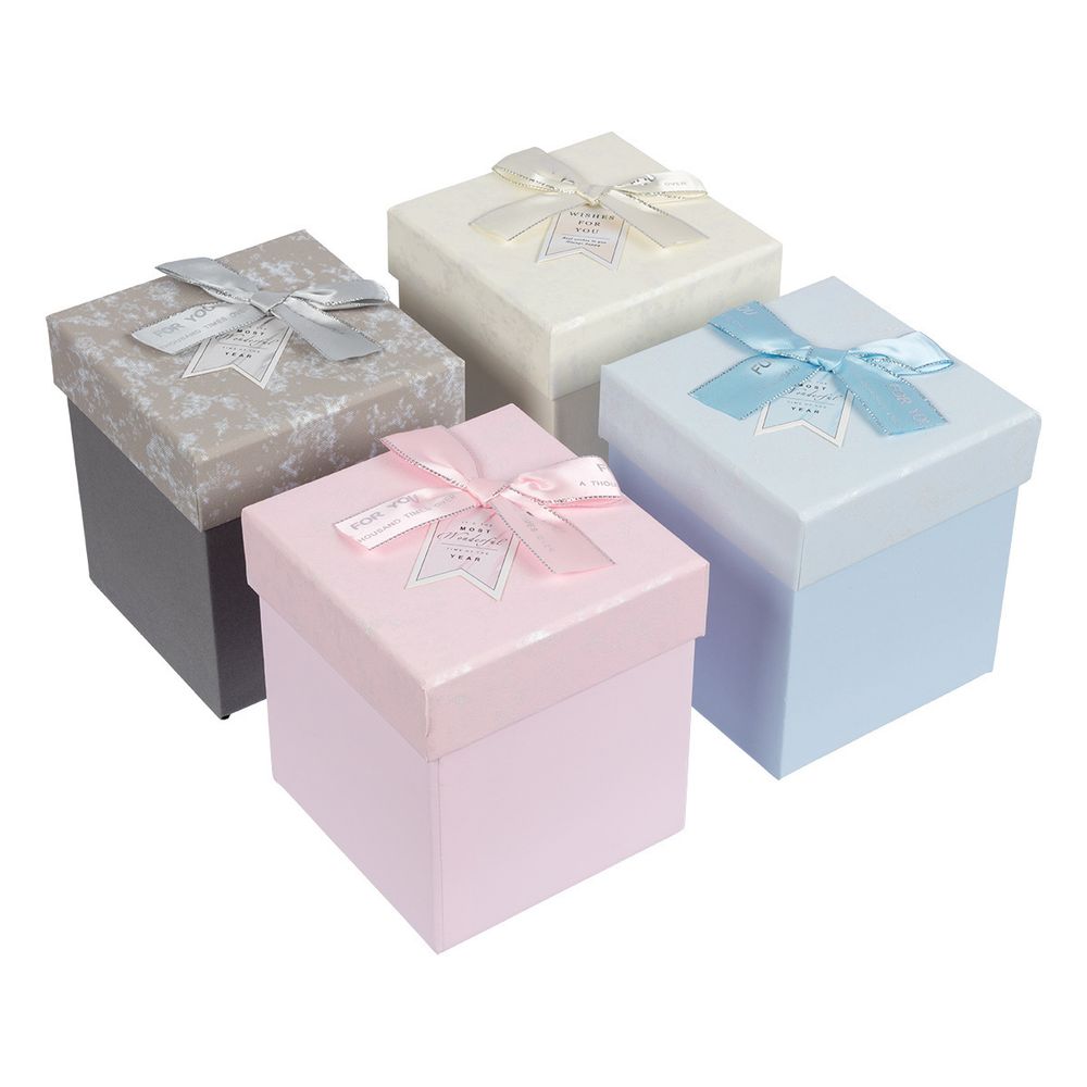 Коробка подарочная 11.5х11.5х12.5 см, 4 шт, 01 ассорти, Stilerra YBOX-S4-1