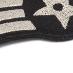 Термоаппликация Шеврон со звездой, 60х50 мм, серебристый, LA349