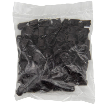 Наконечник для шнура пластик 13х9 мм, ПП, коричневый, 100 шт