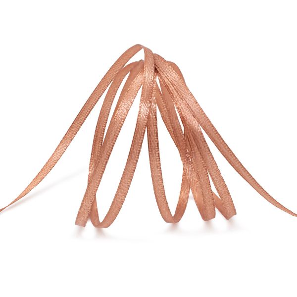 Лента атласная 2-сторонняя 3.0 мм / 100±2 метров, (066 розово-бежевый), Globus