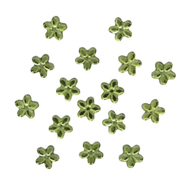 Кабошоны для скрапбукинга Цветы, 10 мм, 15 шт, светло-зеленый, Dress it up, 3814