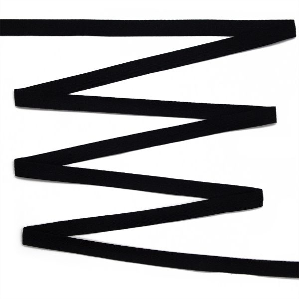 Тесьма (лента) киперная п/э 13 мм / 100 метров, 04 черный