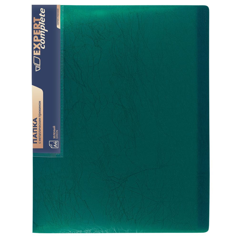 Папка с металлическим прижимом A4 700 мкм 20 мм, волокно, 6 шт, зеленый new EC210737003, Expert Complete