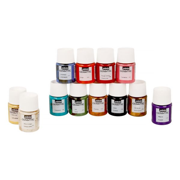 Набор красок Pebeo Ceramic Исследование по керамике и металлу 12 цв. 20 мл