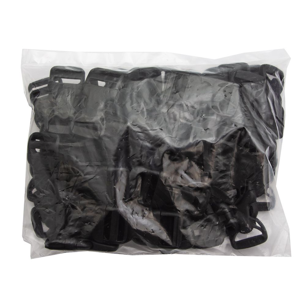 Фастекс (пряжка трезубец) пластик 20 мм, 50 шт, черный, 675092