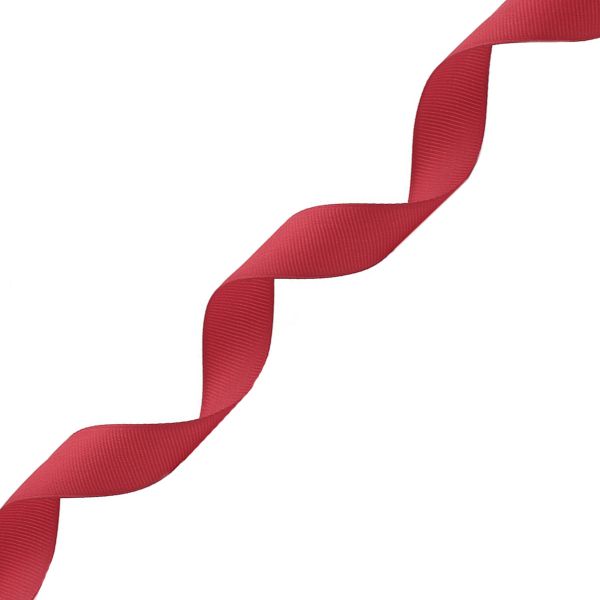 Лента репсовая (в рубчик) 20.0 мм, 028 т.красный, уп.18,28 м