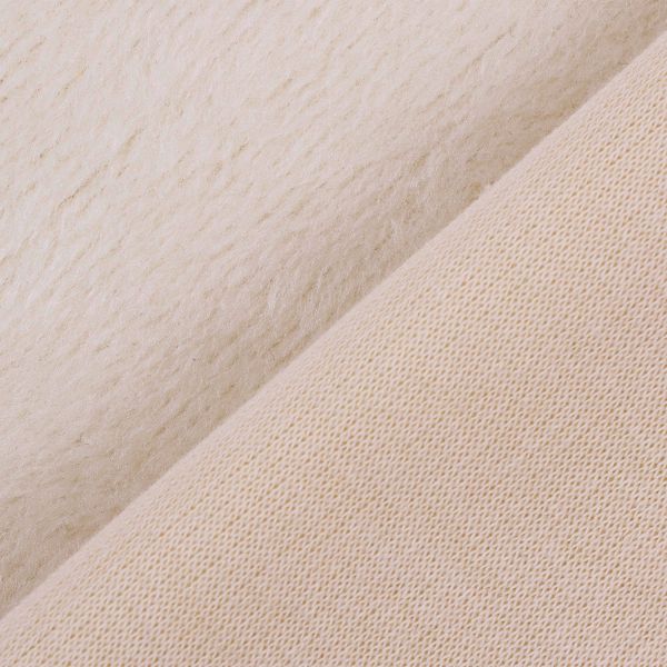 Плюш (ткань) трикотажный 390 г/м², 160 см / рул. 5 метров, 13-0907 св.бежевый, Gamma PLF