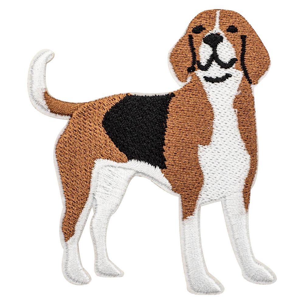 Термоаппликация "Бигль", 6.5х7.5см