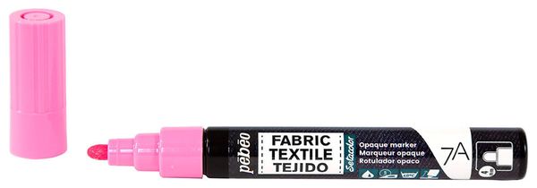 Маркер для темных и светлых тканей 7A Opaque 4 мм, перо круглое, 6 шт, 804405 Розовый, Pebeo