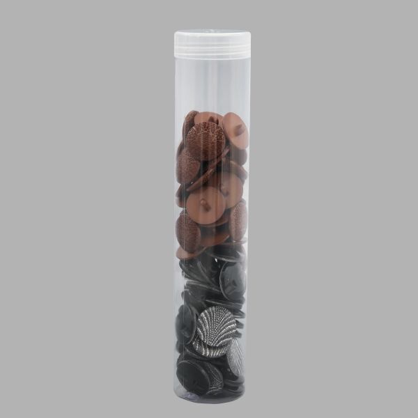 Туба для пуговиц и мелкой фурнитуры ⌀4 см, l=20 см, 20 шт