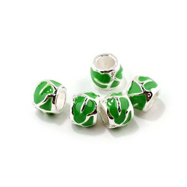 Бусины металл с эмалью 7х10 мм, in ⌀5 мм, цв. 7, 10 шт, Tesoro