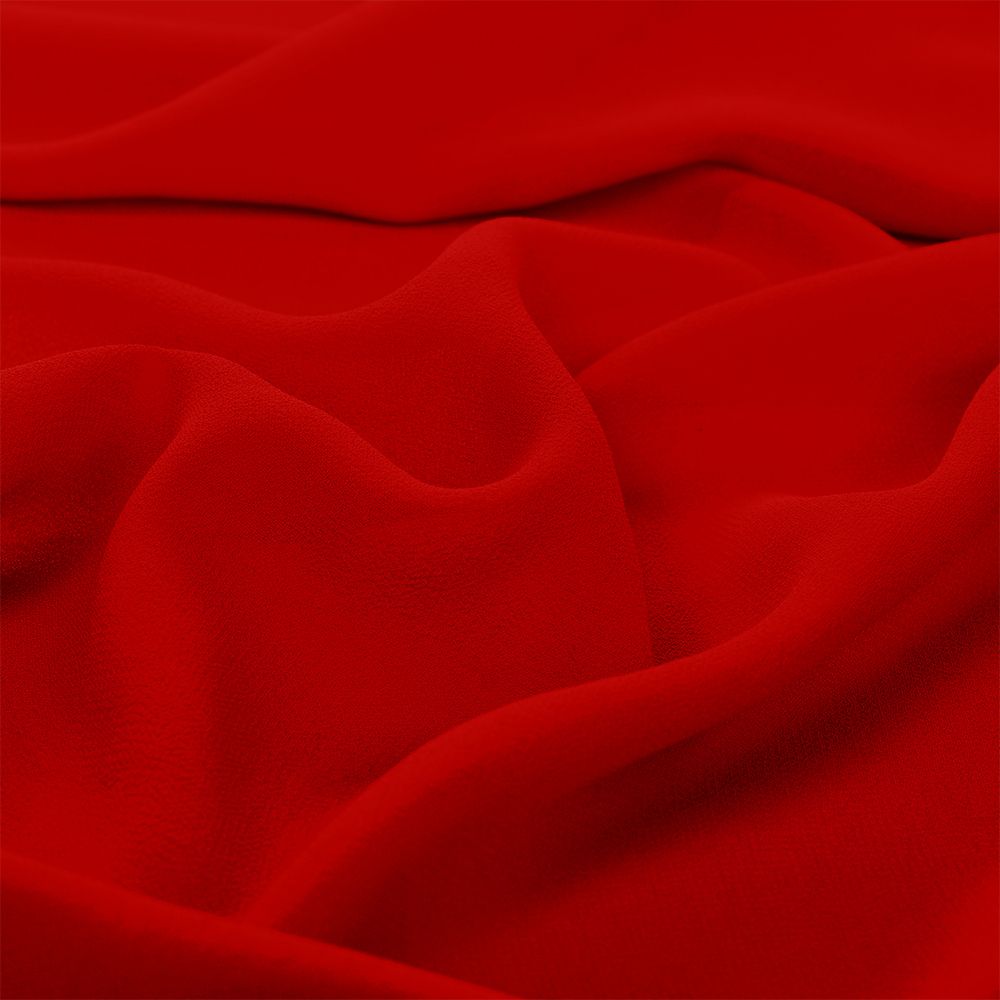 Креп-шифон 105 г/м², шир.150 см, цв.155 красный, 30м /TOS/