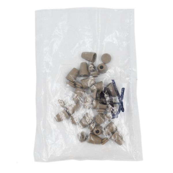 Наконечник для шнура пластик колокол ⌀6/9 мм, 14х11 мм, ПП, бежевый, 100 шт