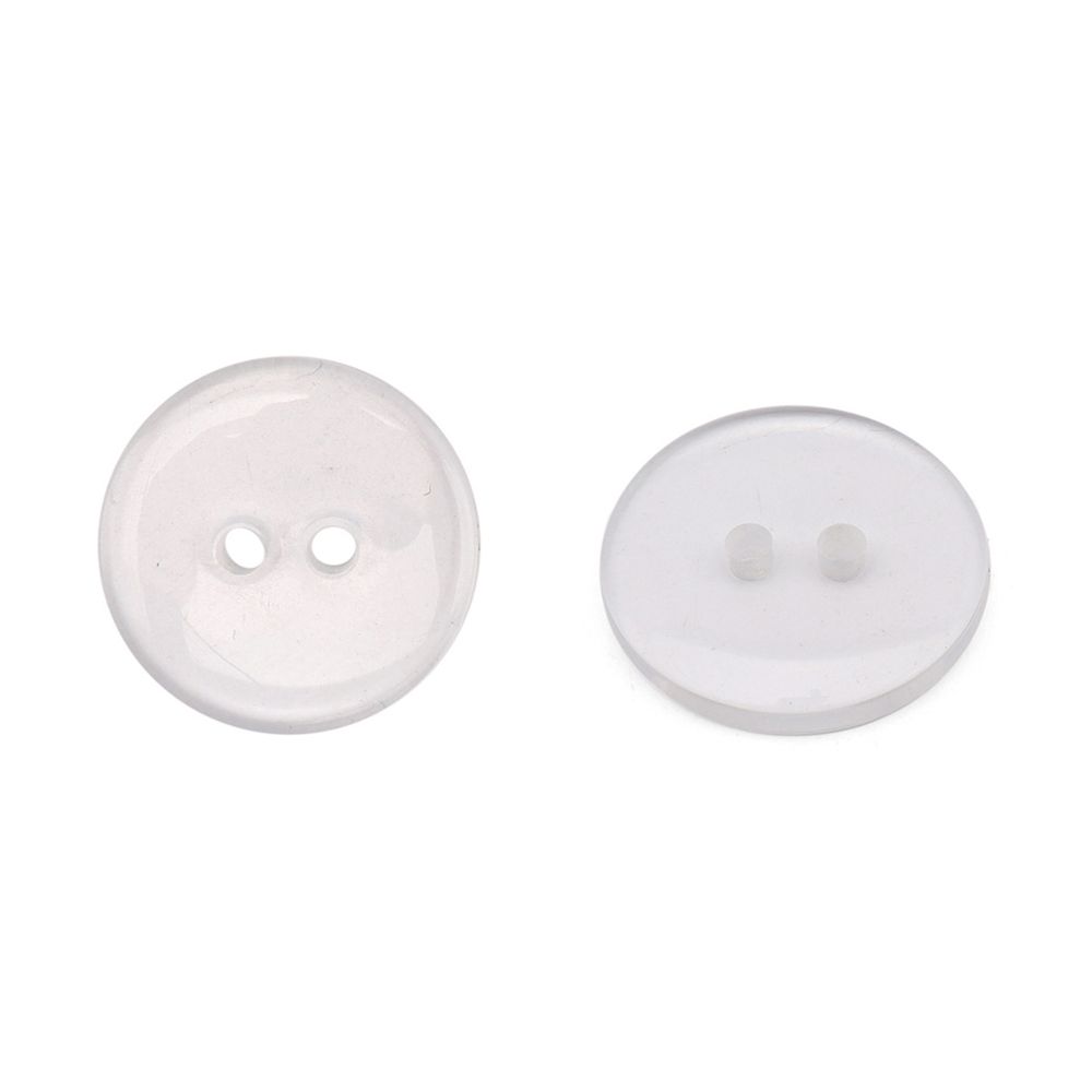 Пуговицы 2 прокола 28L, 18 мм, (clear (прозрачный)), CX-K-22, 144 шт