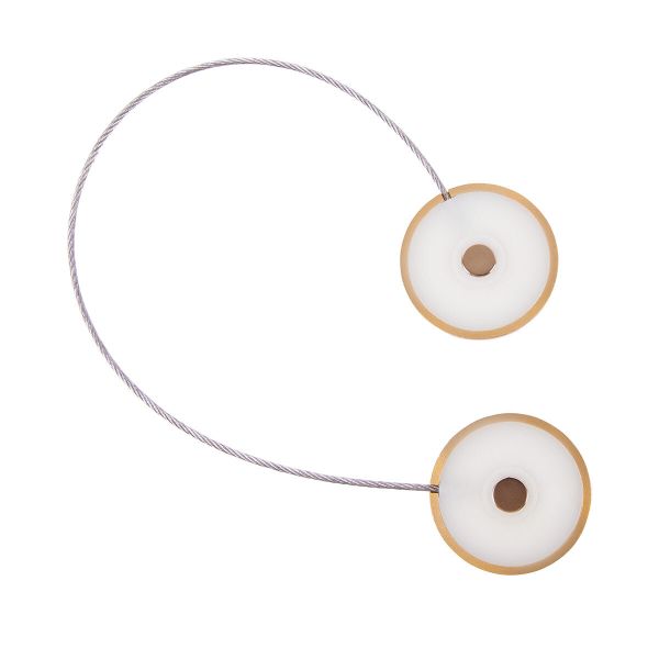 Подхваты шторные магнитные с рисунком ⌀45 мм, 1 шт, 04Ф мат. золото (рябь), Gamma