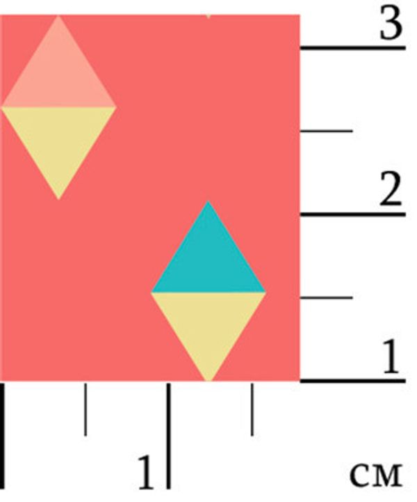 Ткань для пэчворка Peppy Грамотейка, отрез 50х55 см, 146 г/м², ГР-10 ромбы красный, Peppy