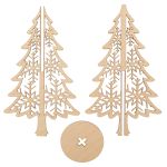 Заготовка из фанеры на подставке, 15 см, 02 Ель со снежинками, Mr.Carving КЛ-15