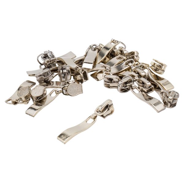 Слайдер (замок) для молнии спираль С5, 33х8 мм, матовое золото, ГЛТ8079, 20 шт