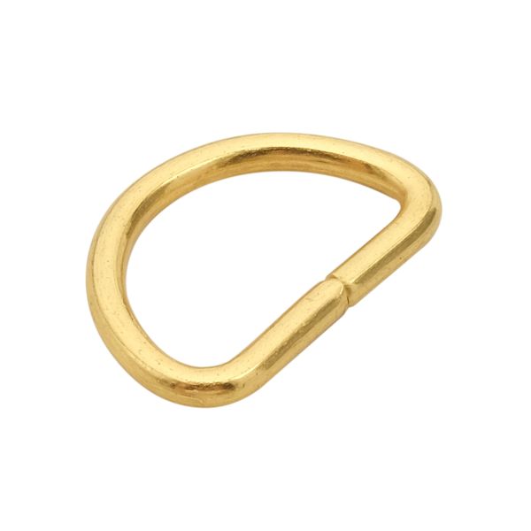 Полукольцо сварное металл внутр. 15 мм (внешн. 19х14 мм, ⌀2 мм), 100 шт, золото, 816-112