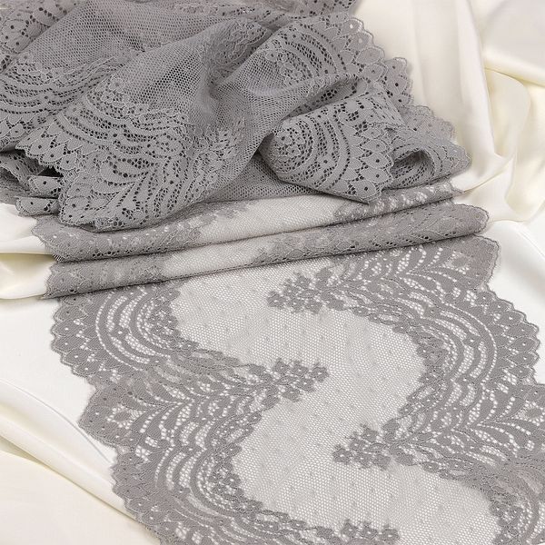 Кружево бельевое эластичное 230 мм / 3 м, 8036 цв.F310 серый, Kruzhevo