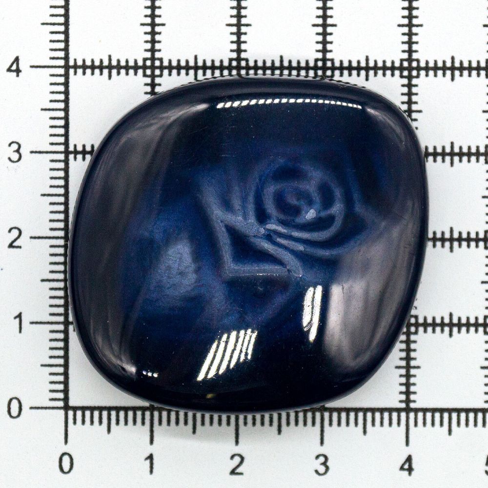 Пуговицы на ножке 3.01-428-46, серебро/т.синий, 20 шт