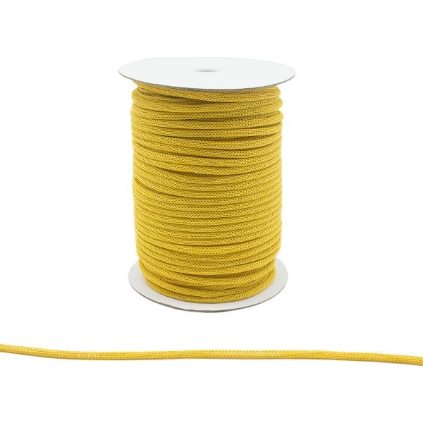 Шнур бумажный для крафт-пакетов ⌀5.0 мм, 100 м, PR005 желтый