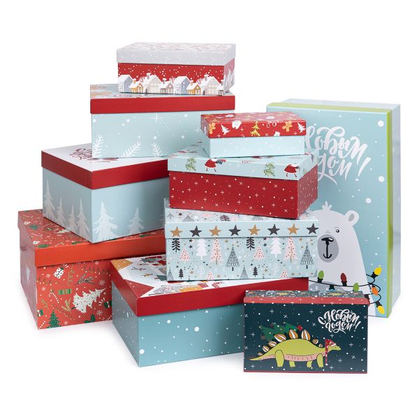 Набор подарочных коробок, 10 шт, 01 С Новым годом!, Stilerra SBOX-RN1