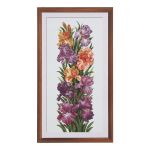 Набор для вышивания нитками Hobby&Pro, Ирисы, 27х80 см