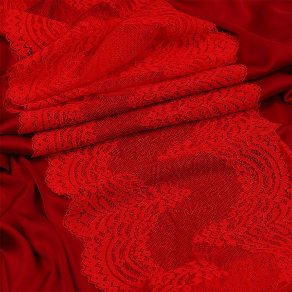 Кружево бельевое эластичное 230 мм / 3 м, 8036 цв.SD163 красный, Kruzhevo