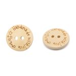 Пуговицы на 2 прокола Handmade 32L (20мм), дерево (Milk (молочный)), W21, 36 шт