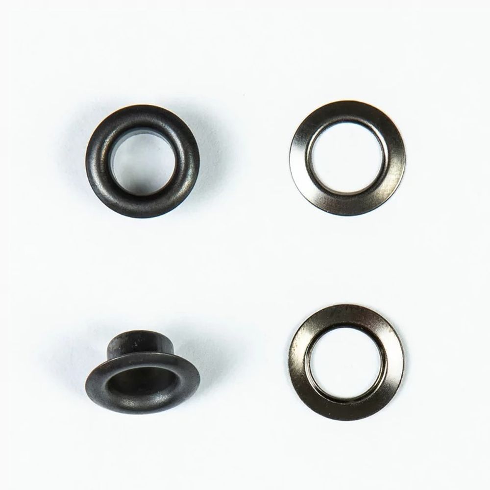 Люверсы металл ⌀_6.0 мм (внутр.), черный, 100 шт, S090814, BIG