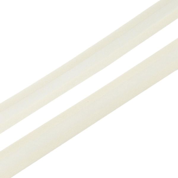 Косая бейка хлопковая 20 мм / 132±1 метра, 004 молочный, 6112-0009