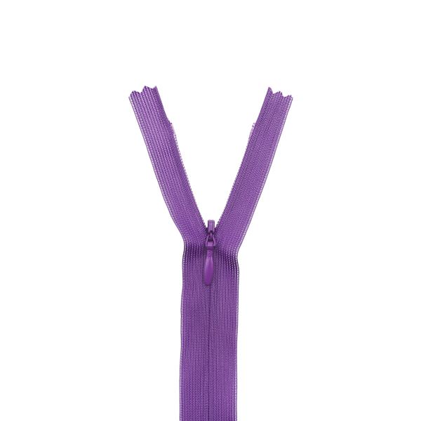 Молния потайная (скрытая) Т3 (3 мм) 1 зам., н/раз., 20 см, сиреневый, 31225 / 20, 10 шт