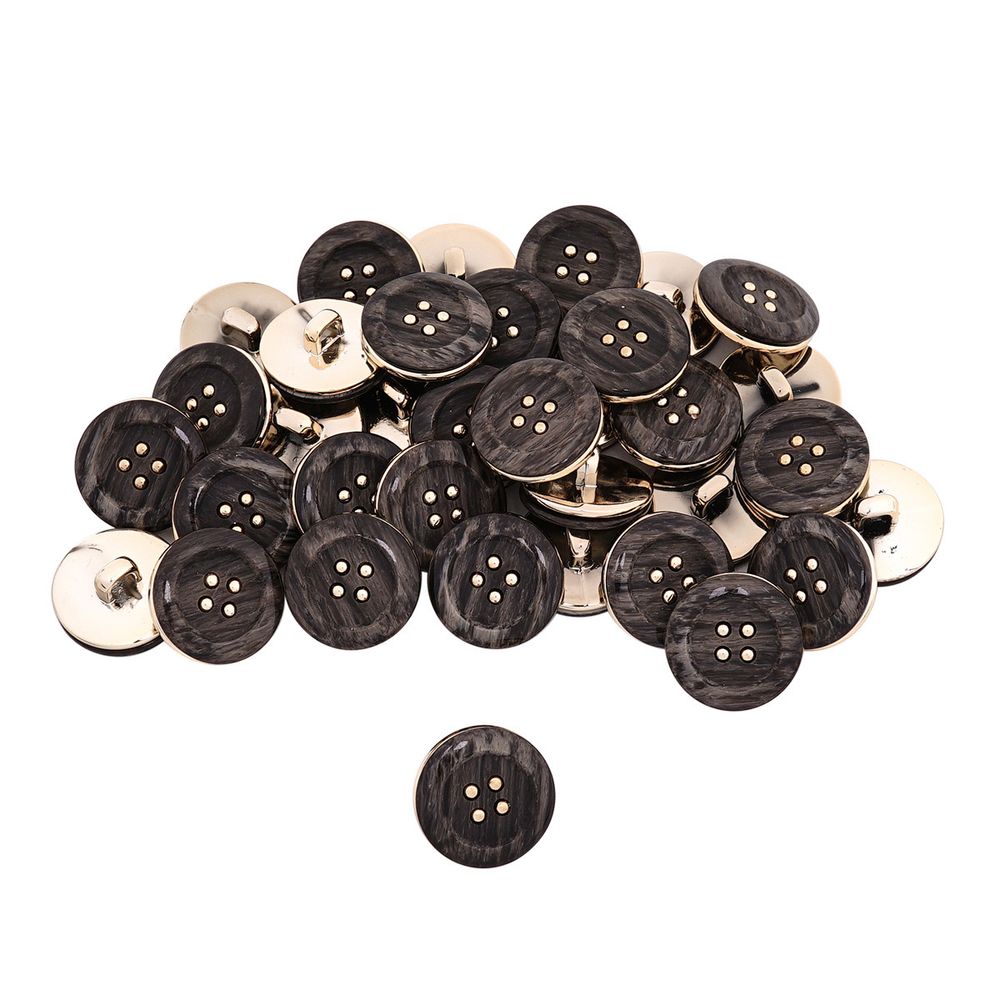 Пуговицы 4 прокола 26L=16 мм, пластик, col. B коричневый, 36 шт, CN2839