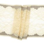 Кружево бельевое эластичное 190 мм / 10 м, 7735043 бежевый