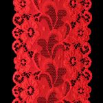 Кружево бельевое эластичное 150 мм / 13.72 м, цв. C820 красный